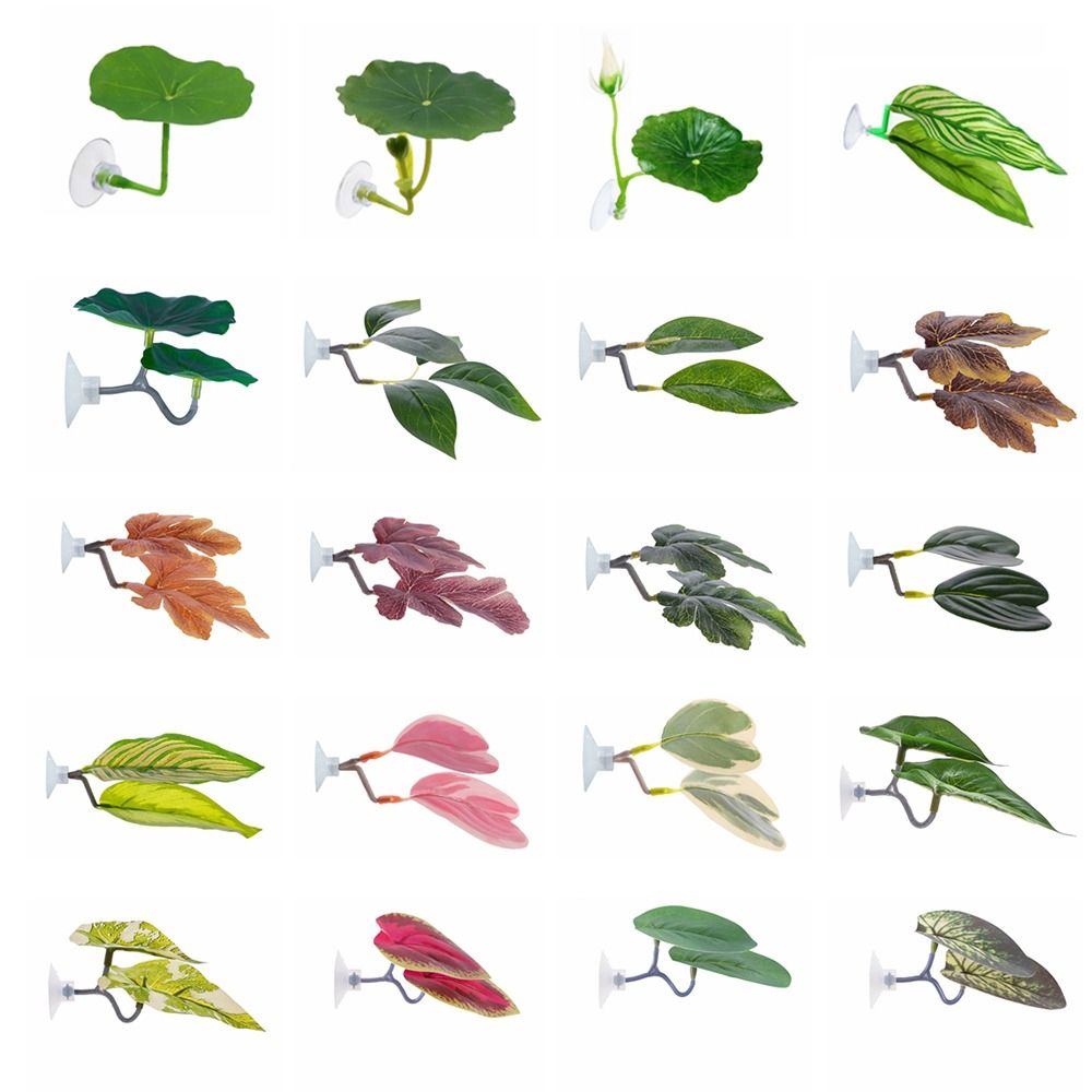 Aquarium Fish Hideout - Plastic Betta Fish Rest Leaf Simulated