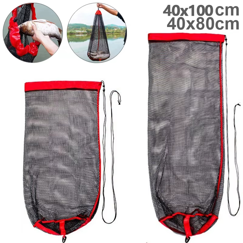 Fish Net Handle - Portable Collapsible Fishing Mesh Bag Thickening
