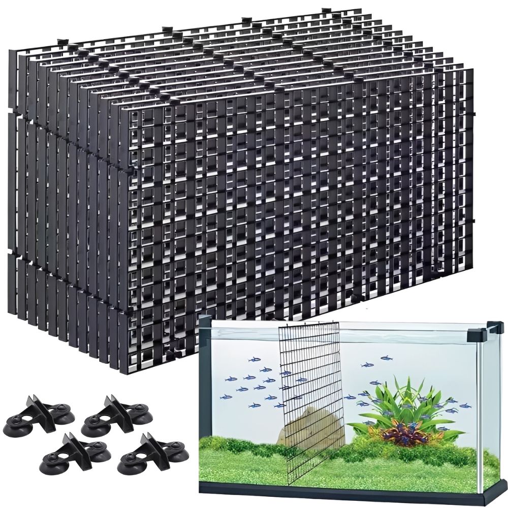 Tank Divider Mesh - 14pcs Aquarium Grid Divider Plastic Mesh