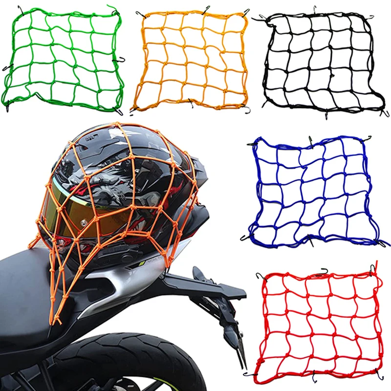 Tank Divider Mesh - 40x40cm Motorcycle 6 Hooks Elastic Bungee