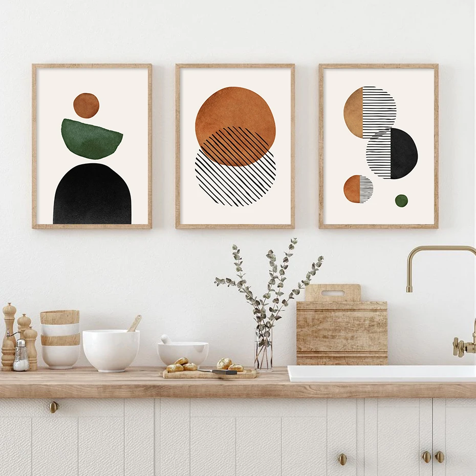 Live Plant Fertilizer - Boho Abstract Mid Century Plants Geometric