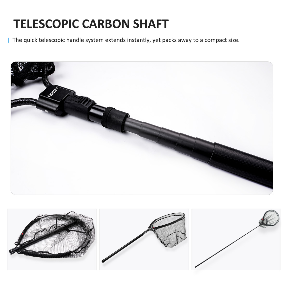 NOEBY Telescopic Landing Net F - Fish Net Handle 评论和价格