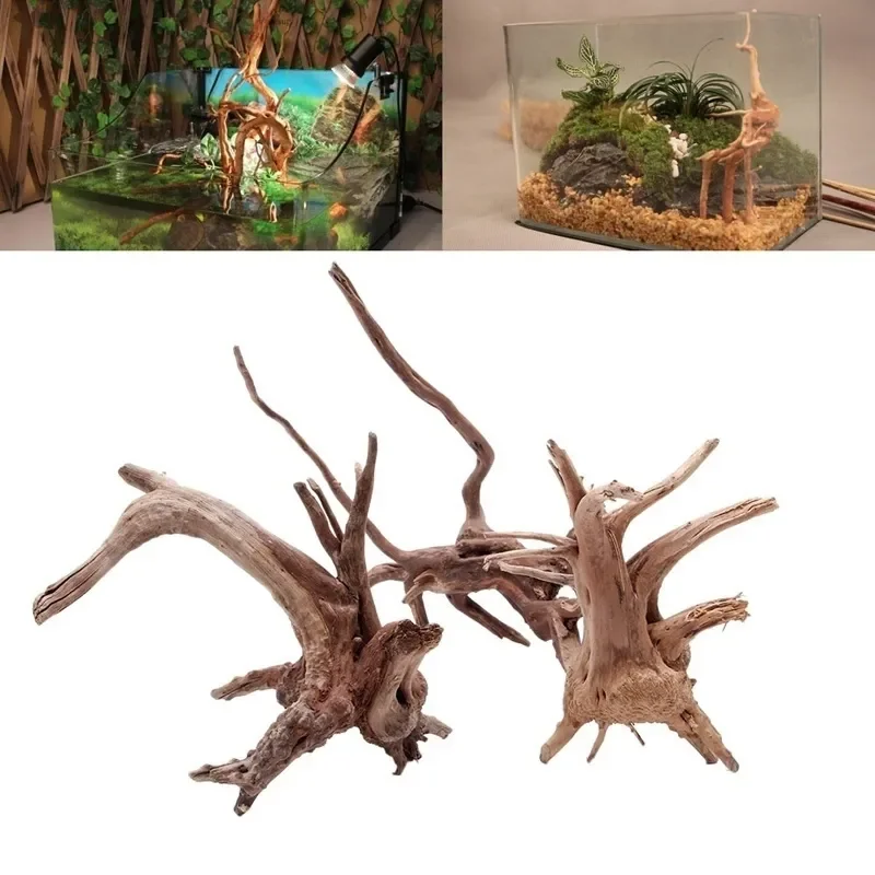 Natural Tree Trunk Driftwood A - Aquarium Fish Hideout 评论和价格