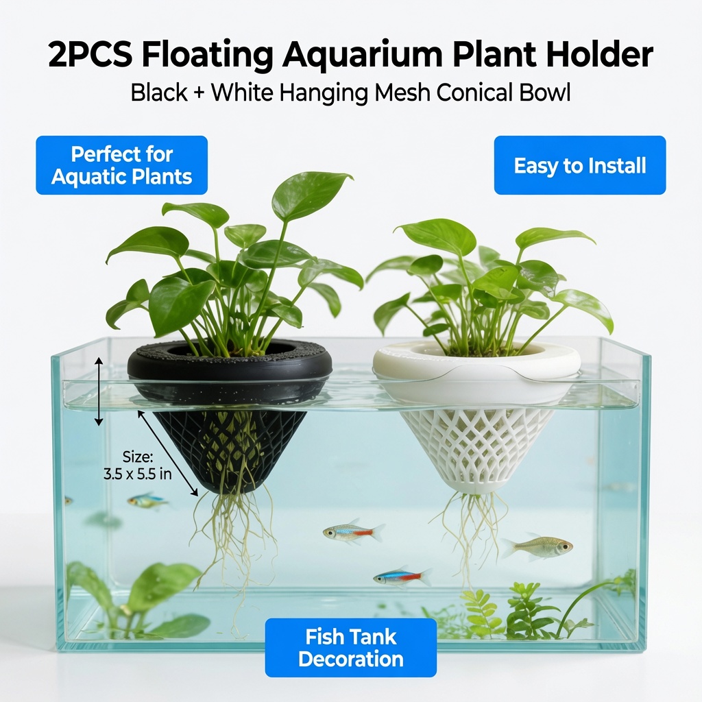 2PCS Floating Aquarium Plant H - Aquarium Fish Hideout 评论和价格