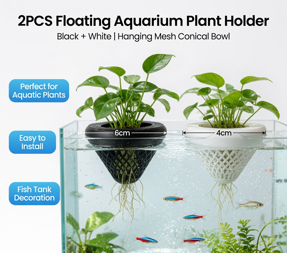 2PCS Floating Aquarium Plant H - Aquarium Fish Hideout 评论和价格