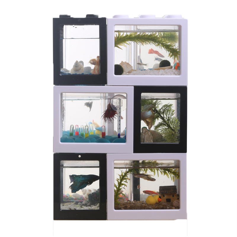 7 Color Mini Aquarium Betta Fi - Aquarium Goldfish 评论和价格