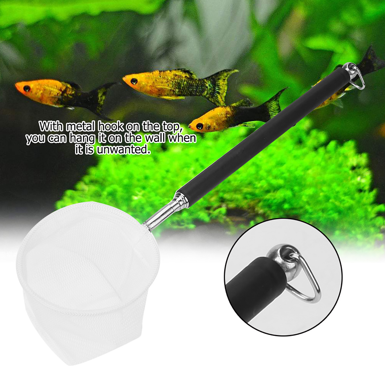 Adjustable Aquarium Fishing Ne - Fish Net Handle 评论和价格