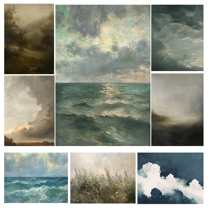 Vintage Cloud Landscape Art Po - Live Plant Fertilizer 评论和价格