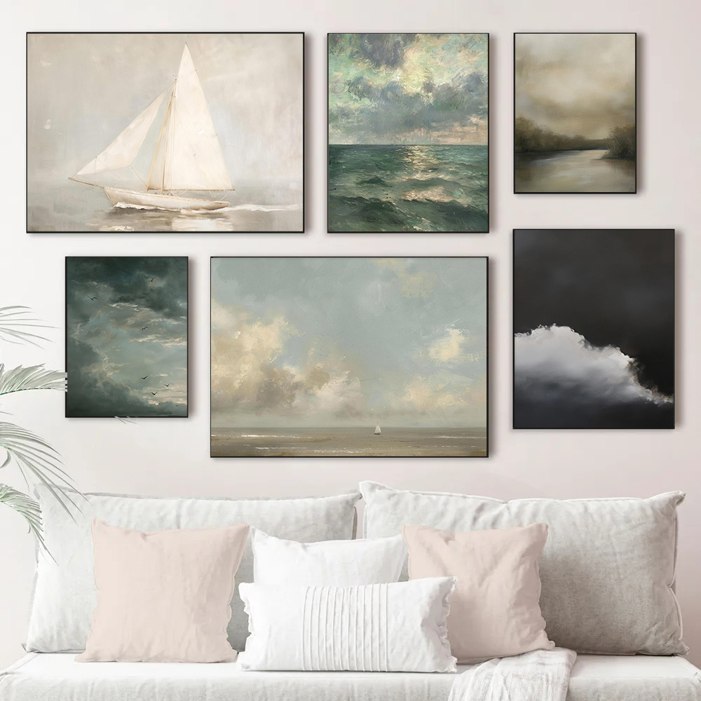 Vintage Cloud Landscape Art Po - Live Plant Fertilizer 评论和价格