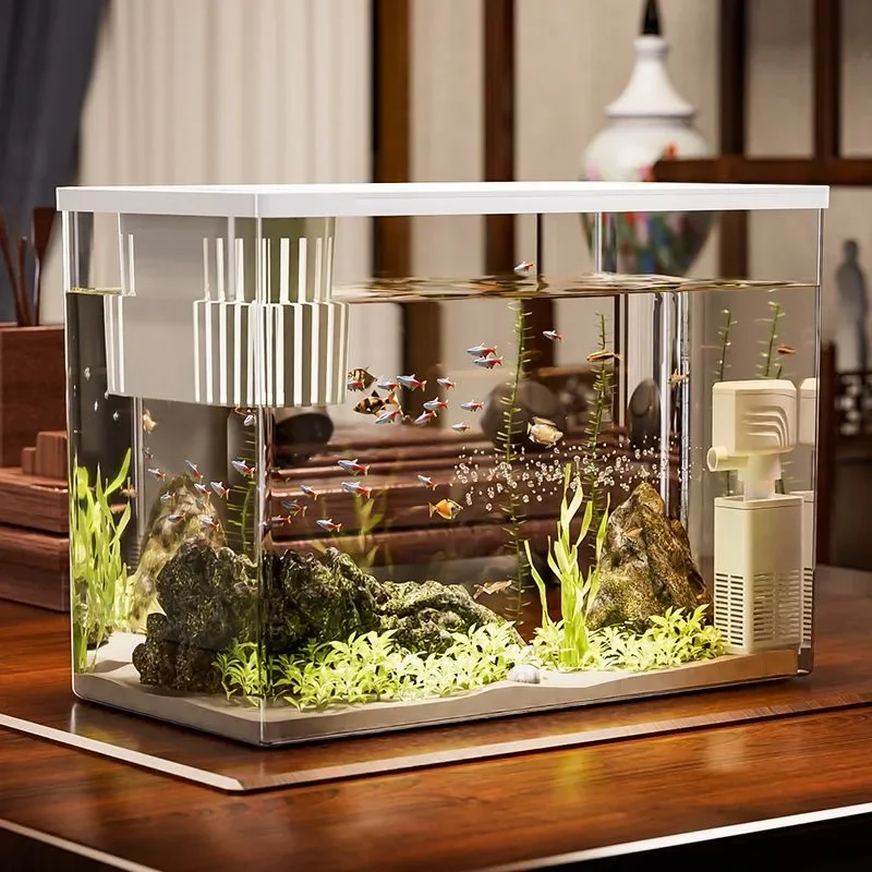 PET+ABS Fish Tank New Transpar - Aquarium Goldfish 评论和价格