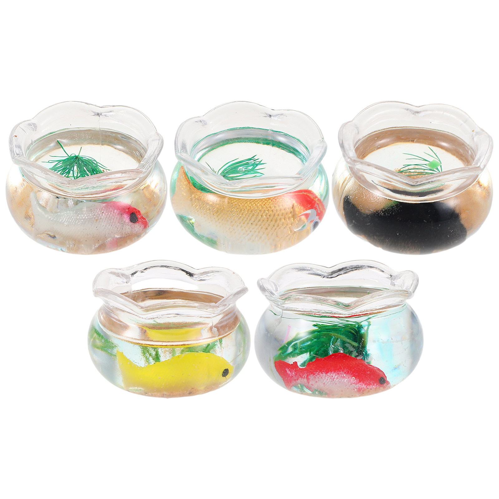 5Pcs Miniature Fish Bowl Small - Aquarium Goldfish 评论和价格